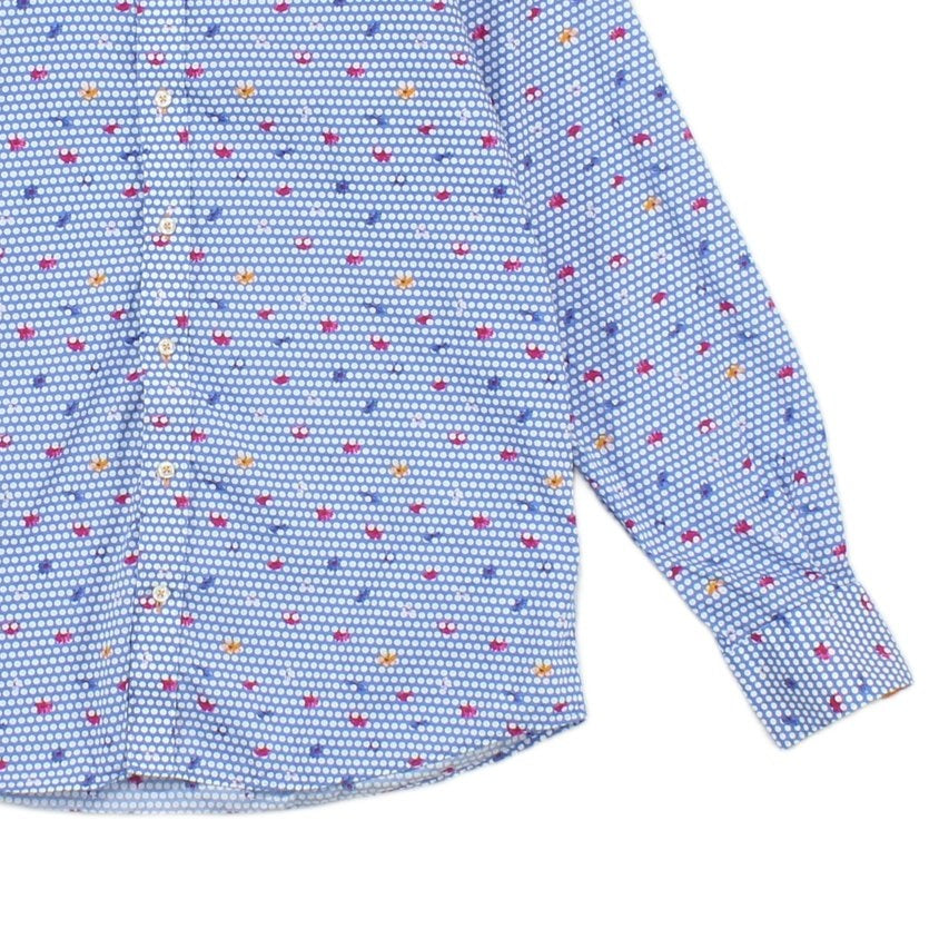 Mens Floral Shirt Button Up Classic