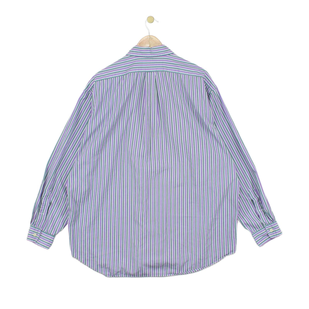 Mens Striped Shirt Button Up Collared