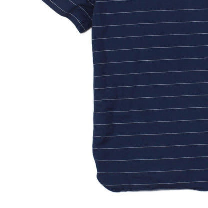 Mens Striped Shirt Short Sleeve Slim Fit Button Up