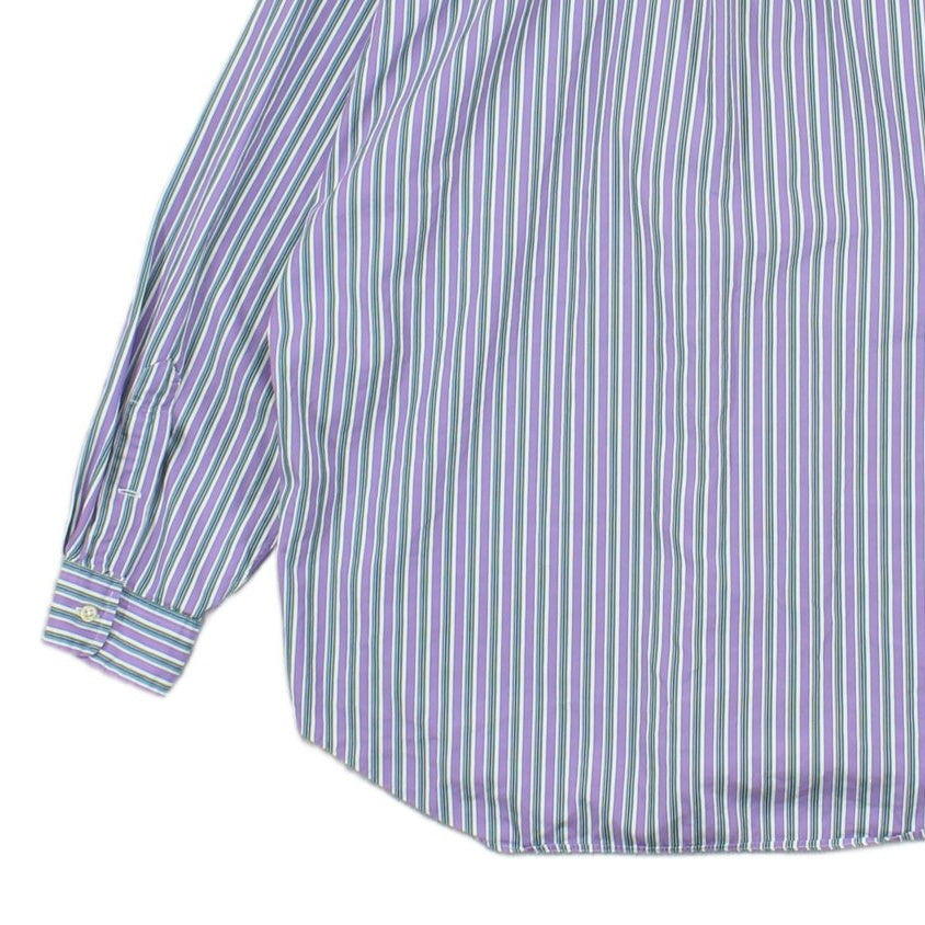 Mens Striped Shirt Button Up Collared