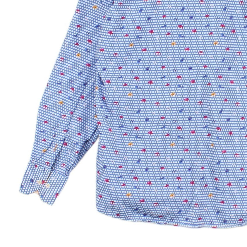 Mens Floral Shirt Button Up Classic