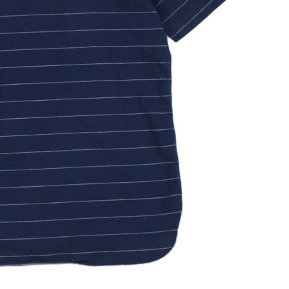 Mens Striped Shirt Short Sleeve Slim Fit Button Up