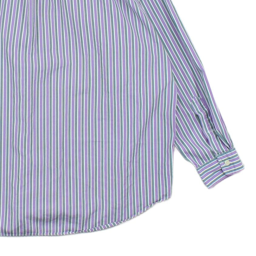 Mens Striped Shirt Button Up Collared
