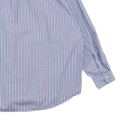Mens Striped Shirt Button Up Collared