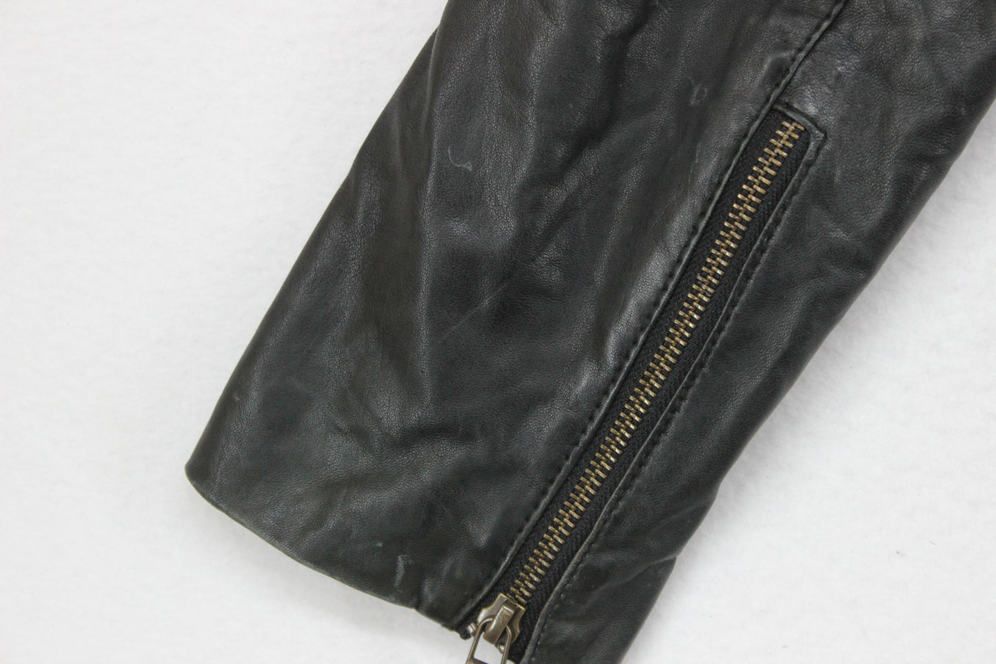 Womens Leather Jacket Biker Zip