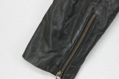 Womens Leather Jacket Biker Zip