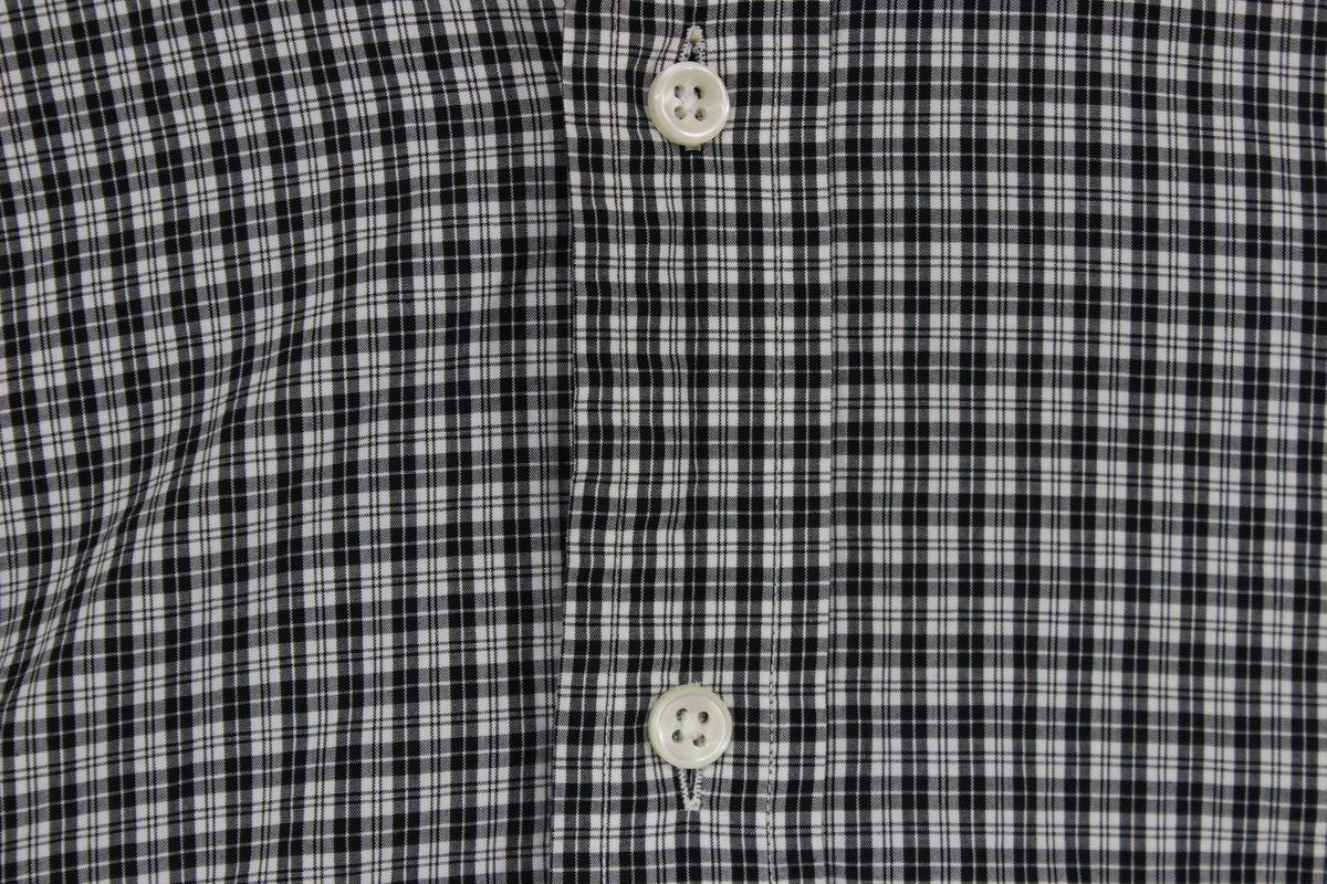Mens Check Shirt Long Sleeve Button Up
