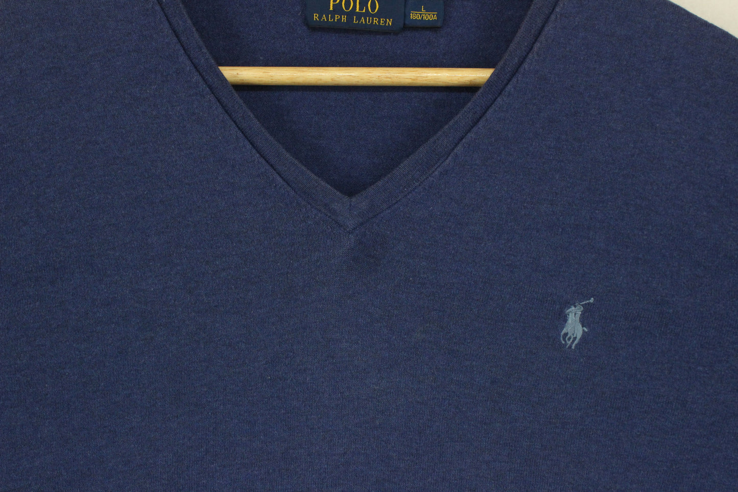 Mens V-Neck Jumper Cotton Cashmere