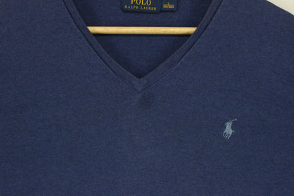 Mens V-Neck Jumper Cotton Cashmere