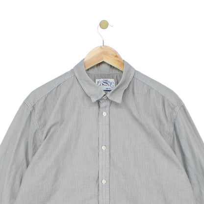 Mens Striped Shirt Classic Button Up