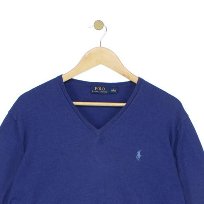 Mens V-Neck Jumper Cotton Cashmere