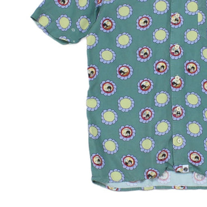 Mens Beatles Floral Shirt Casual Button Up Viscose