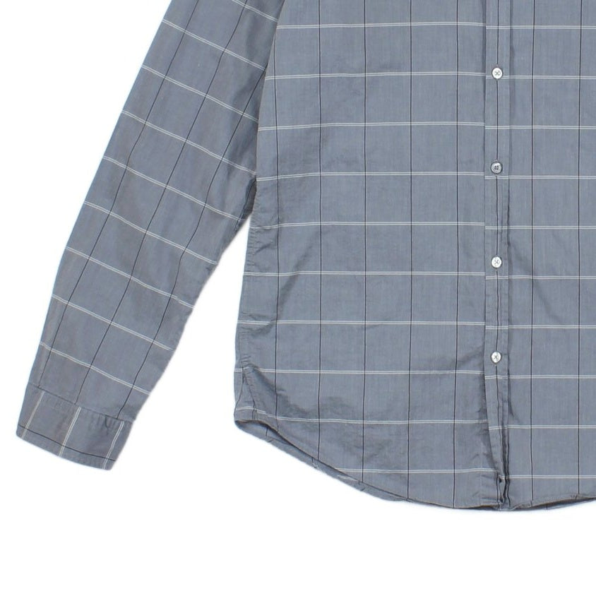 Mens Plaid Shirt Made In Italy Slim Fit Long Sleeve