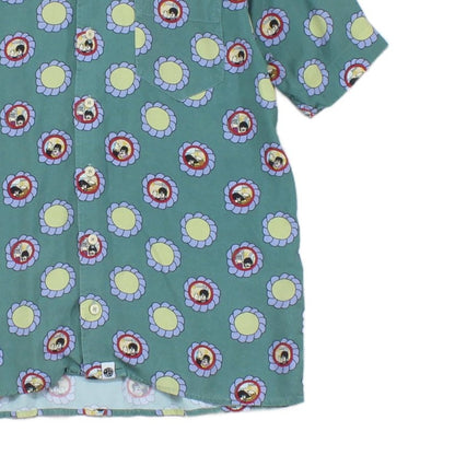Mens Beatles Floral Shirt Casual Button Up Viscose