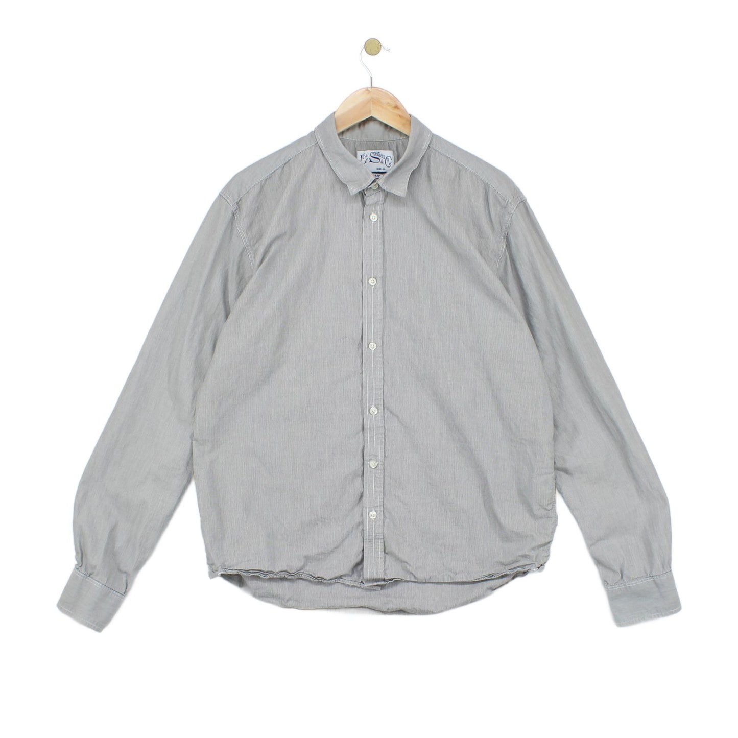 Mens Striped Shirt Classic Button Up