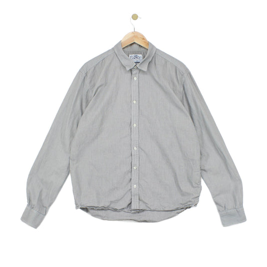 Mens Striped Shirt Classic Button Up