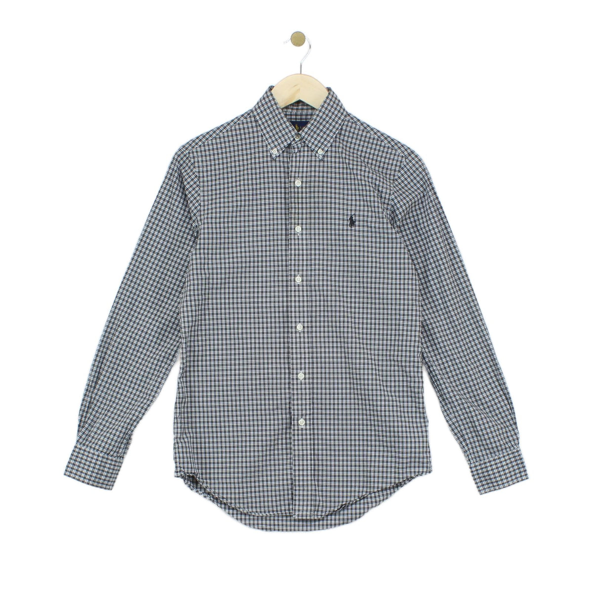 Mens Check Shirt Long Sleeve Button Up
