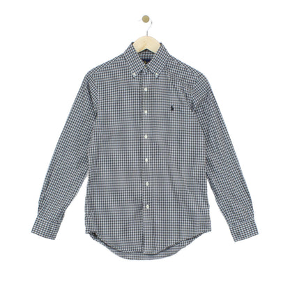 Mens Check Shirt Long Sleeve Button Up