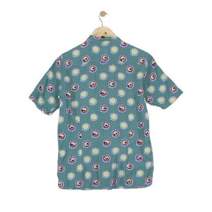 Mens Beatles Floral Shirt Casual Button Up Viscose
