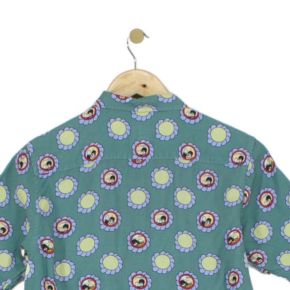 Mens Beatles Floral Shirt Casual Button Up Viscose
