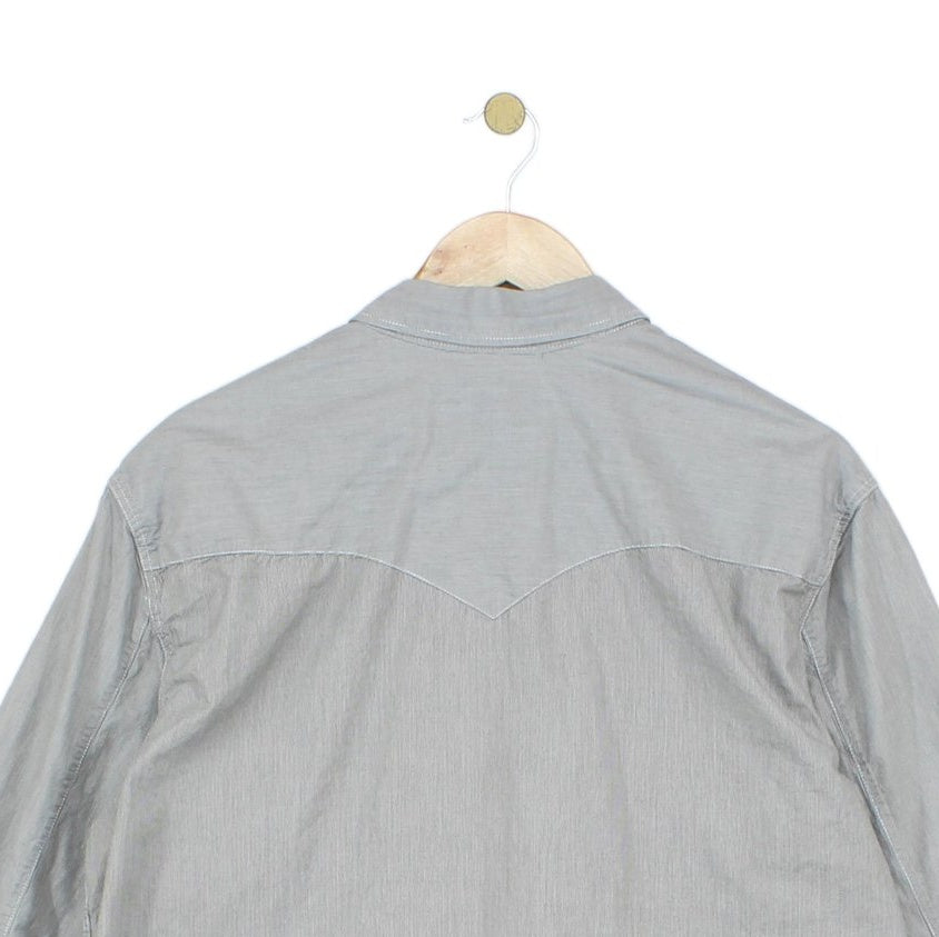 Mens Striped Shirt Classic Button Up