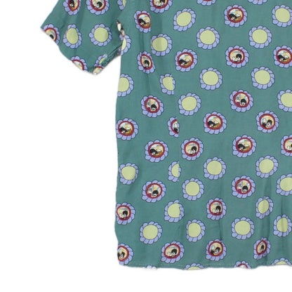 Mens Beatles Floral Shirt Casual Button Up Viscose