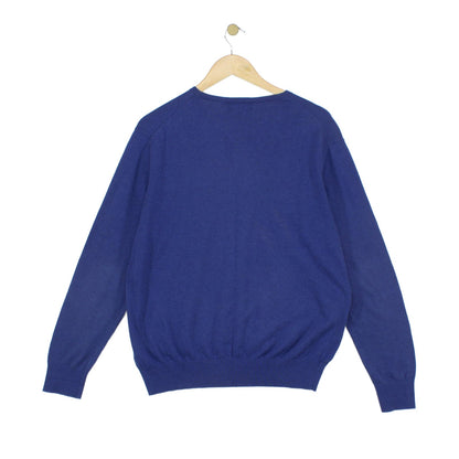 Mens V-Neck Jumper Cotton Cashmere