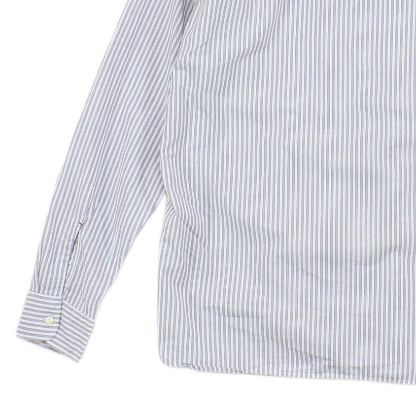 Mens Striped Shirt Button Up Long Sleeve