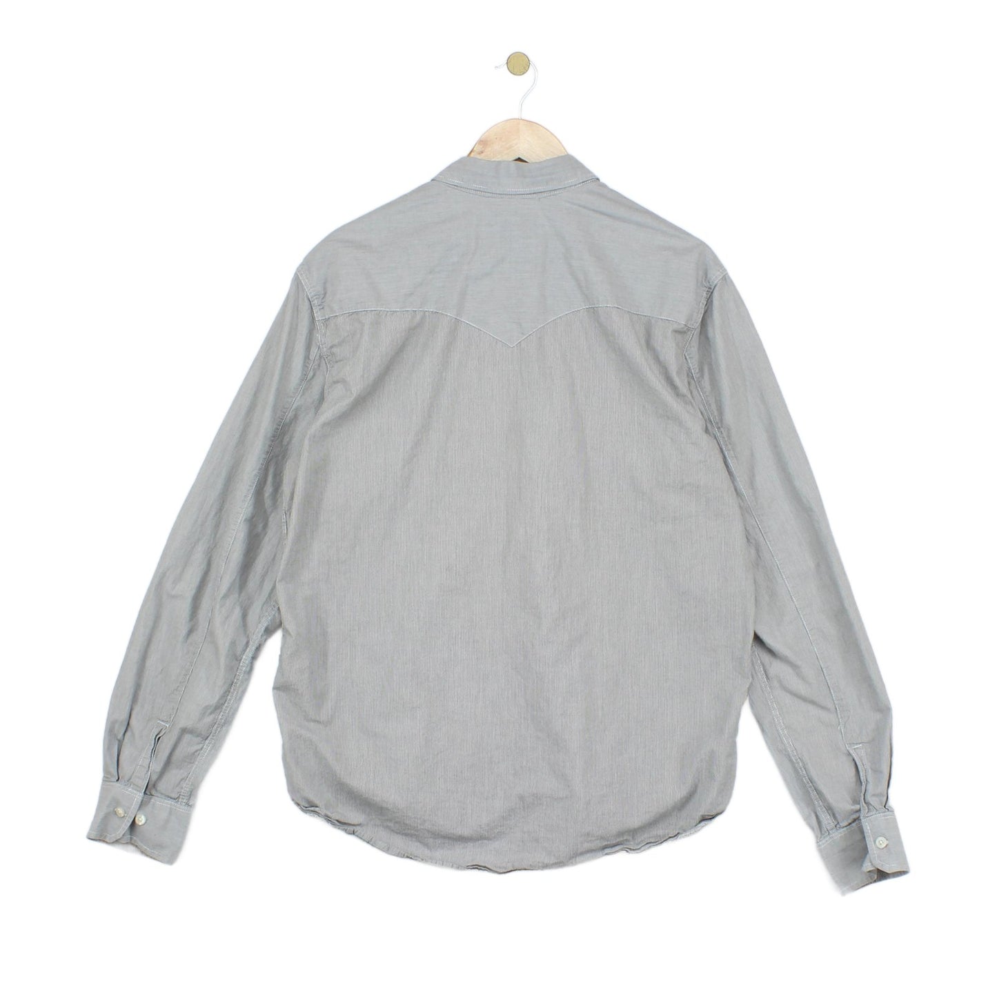 Mens Striped Shirt Classic Button Up