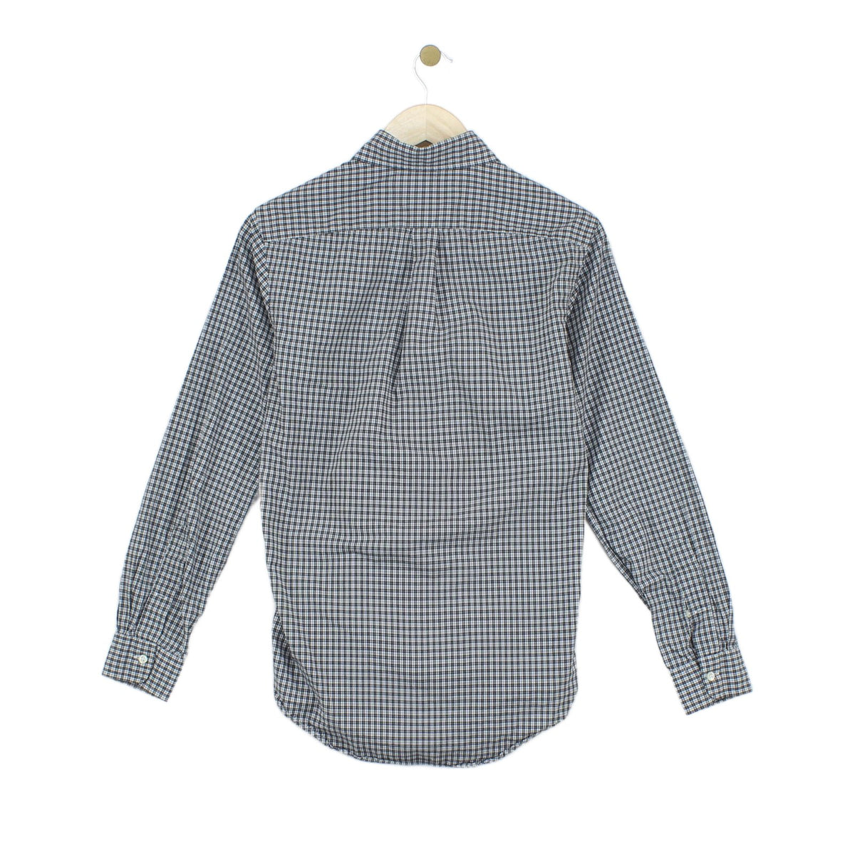 Mens Check Shirt Long Sleeve Button Up