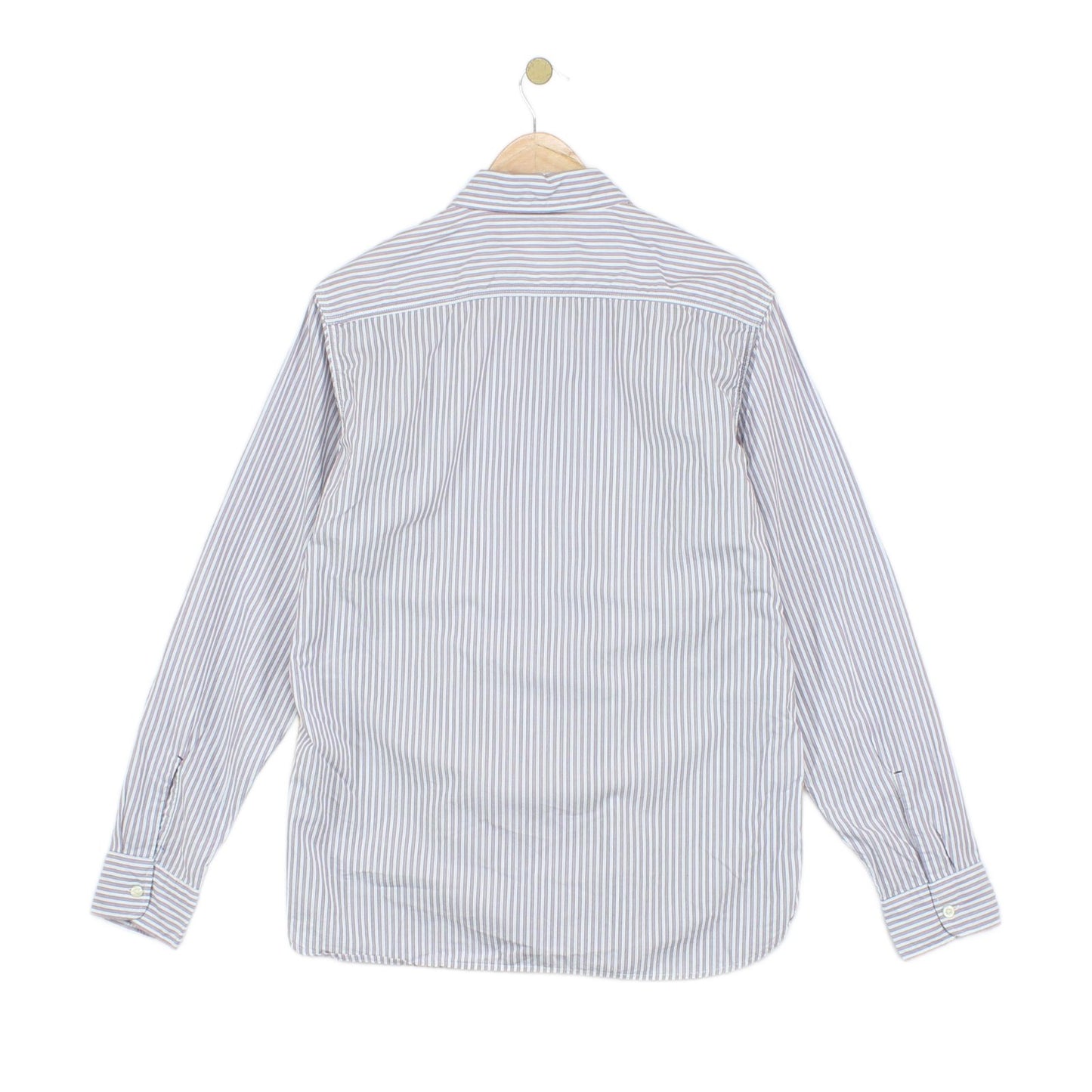 Mens Striped Shirt Button Up Long Sleeve