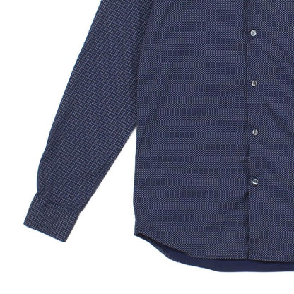 Mens Patterned Shirt Slim Fit Long Sleeve Stretch