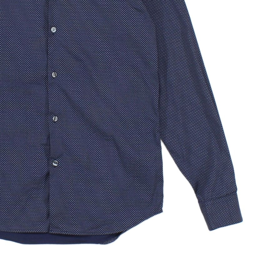 Mens Patterned Shirt Slim Fit Long Sleeve Stretch