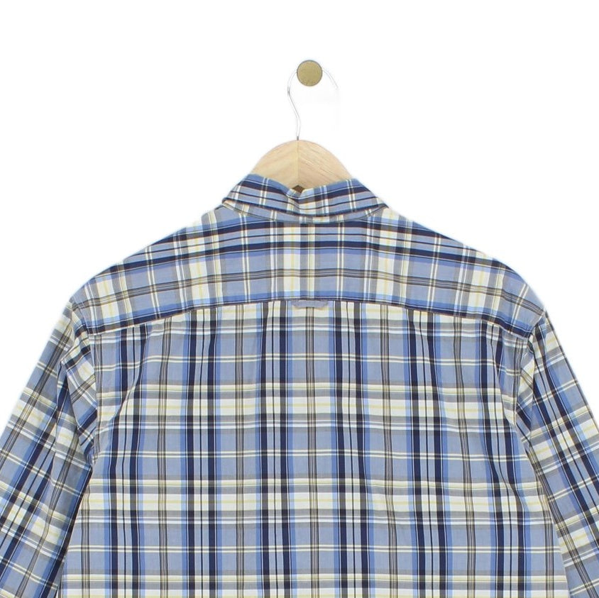Mens Plaid Shirt Long Sleeve Button Up