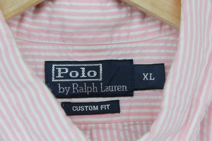 Mens Striped Shirt Custom Fit Short Sleeve