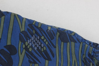 Mens Silk Patterned Shirt Short Sleeve Relaxed