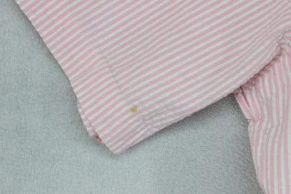 Mens Striped Shirt Custom Fit Short Sleeve