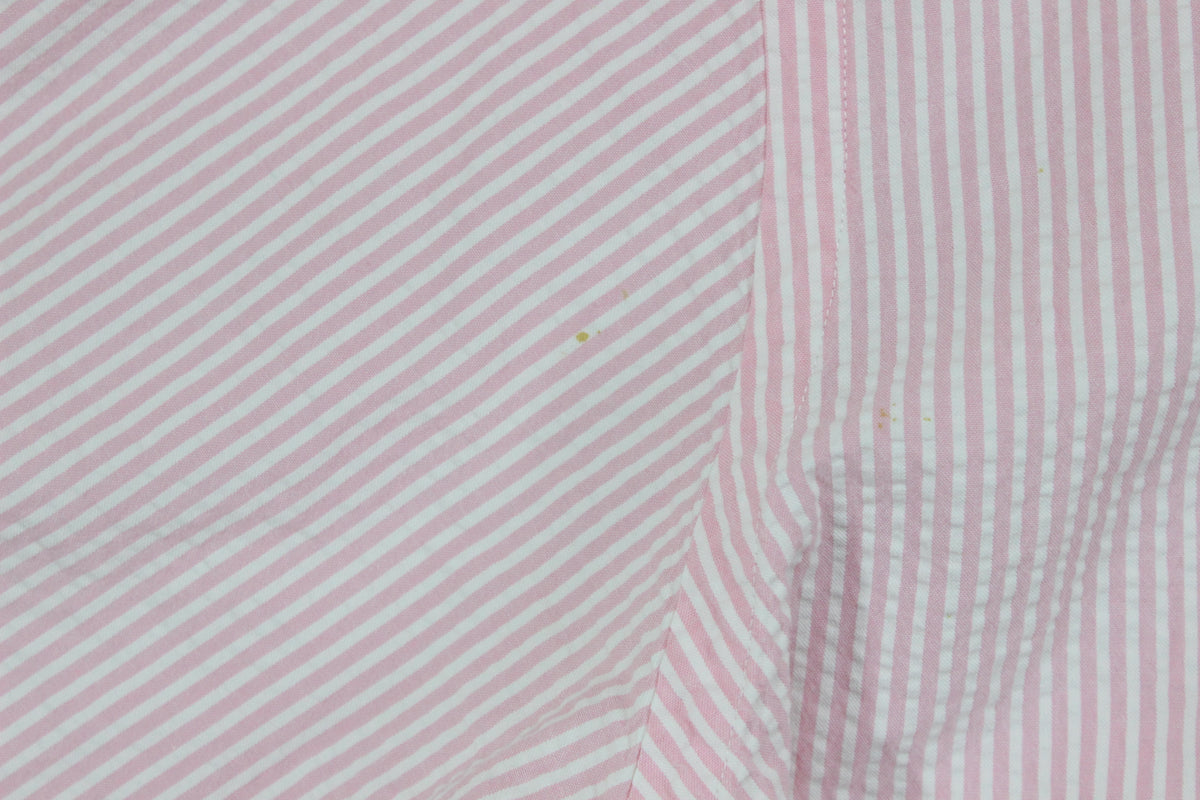 Mens Striped Shirt Custom Fit Short Sleeve