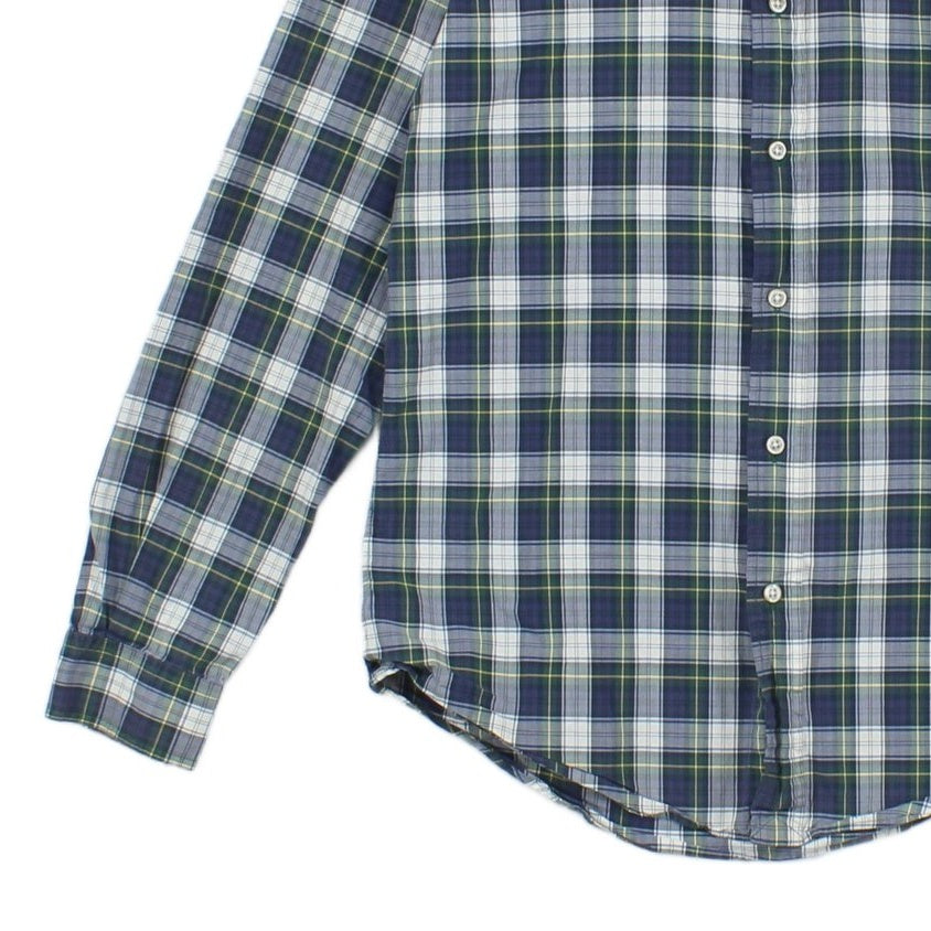 Mens Plaid Shirt Slim Fit Button Down Check