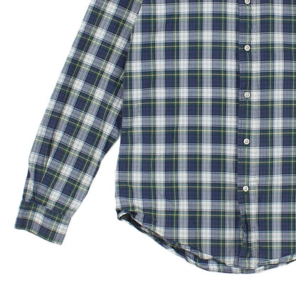 Mens Plaid Shirt Slim Fit Button Down Check