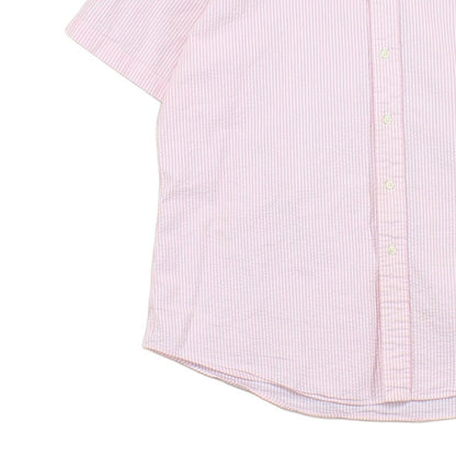 Mens Striped Shirt Custom Fit Short Sleeve