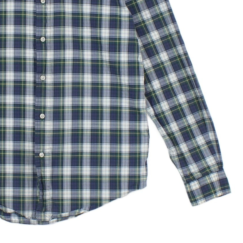 Mens Plaid Shirt Slim Fit Button Down Check