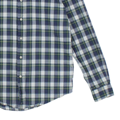 Mens Plaid Shirt Slim Fit Button Down Check