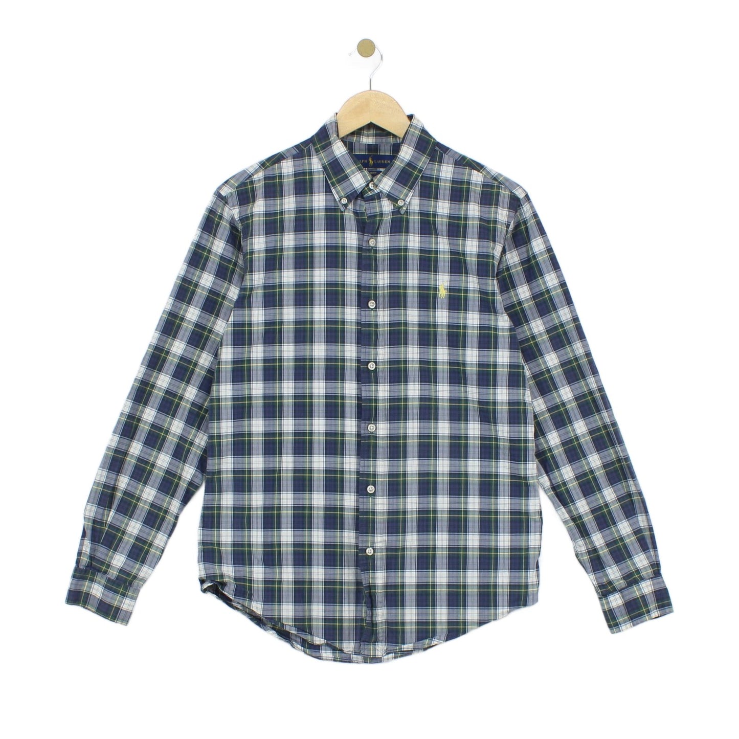 Mens Plaid Shirt Slim Fit Button Down Check