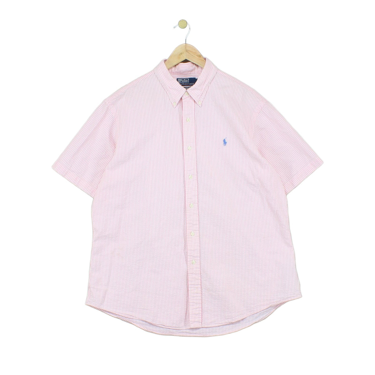 Mens Striped Shirt Custom Fit Short Sleeve