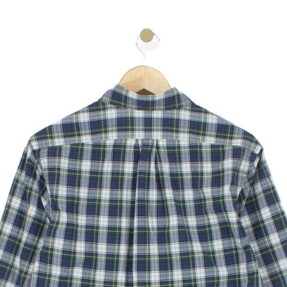 Mens Plaid Shirt Slim Fit Button Down Check