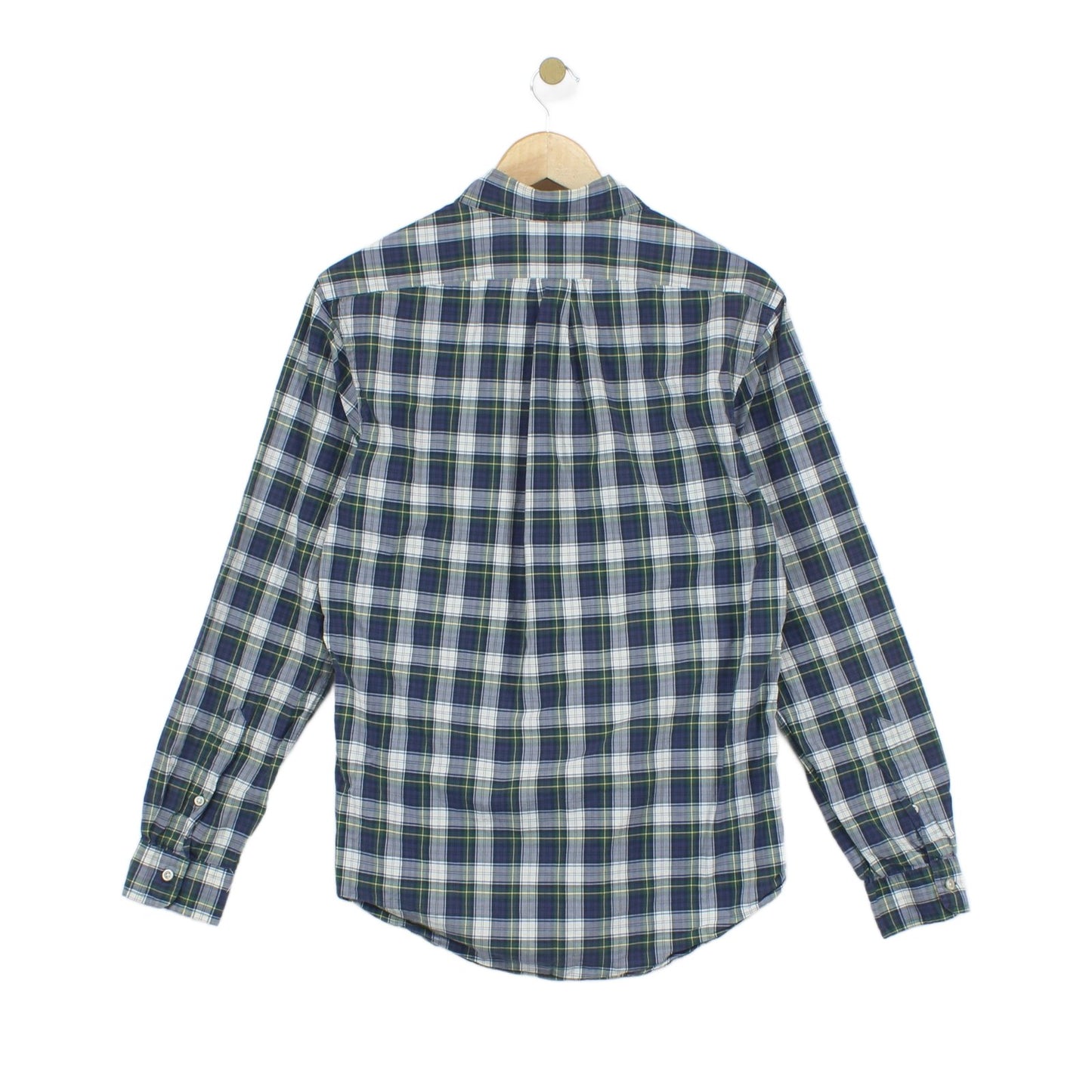 Mens Plaid Shirt Slim Fit Button Down Check