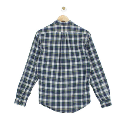Mens Plaid Shirt Slim Fit Button Down Check