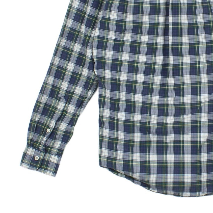 Mens Plaid Shirt Slim Fit Button Down Check