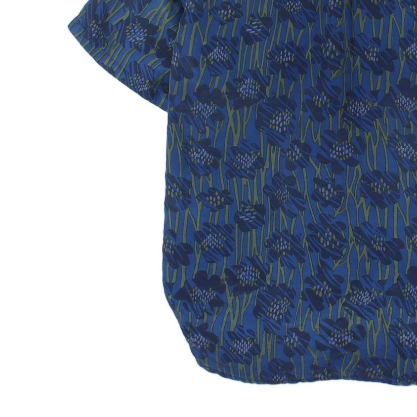 Mens Silk Patterned Shirt Short Sleeve Relaxed